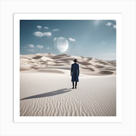 Man In The Desert 82 Art Print