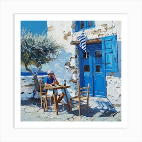 Greek Ouzo Man Art Print