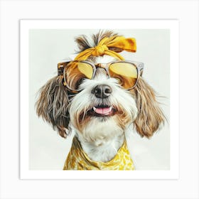 Dog In Sunglasses 8 Art Print