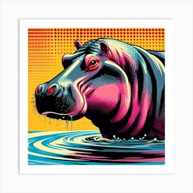 Pop Hippo 3 Art Print