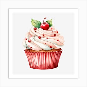 Cupcake With Cherry 5 Art Print