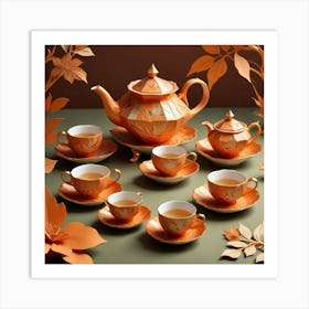 Teapot And Teacups 1 Art Print