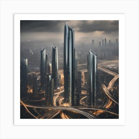 Skyscraper City Art Print