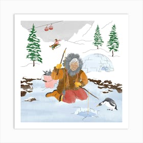 Snowy moment  Art Print