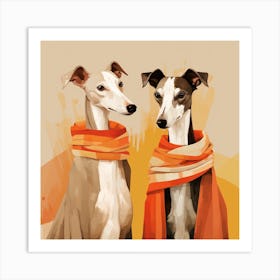 Whippets In Jumpers 2 Art Print