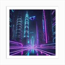 Futuristic Heights Art Print