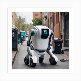 Robot On The Street 41 Art Print