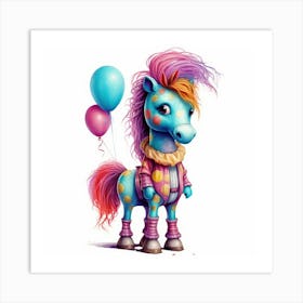 Clown Horse Art Print