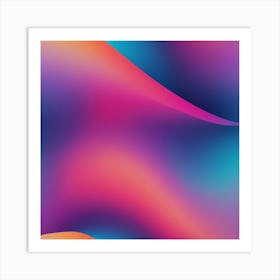 A smooth abstract gradient with vibrant colors transitioning seamlessly from one shade to another. The artwork should be modern, minimalistic, and visually striking, with an emphasis on color harmony 2 Art Print