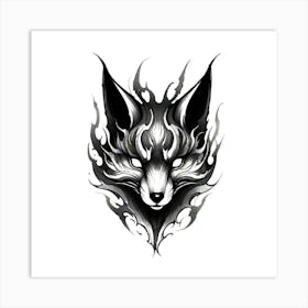 Fox Tattoo Design Art Print