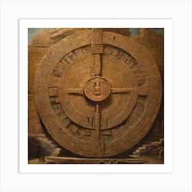 Aztec Calendar Art Print