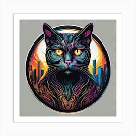 Cat In The City Art Print