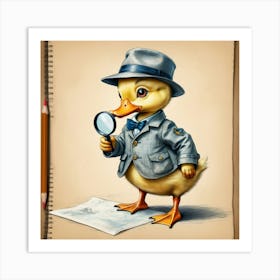 Detective Duck 28 Art Print