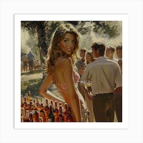 Girl At A Party Art Print