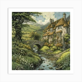 Cottage In The Woods Art Print