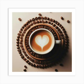 Heart Of Coffee Art Print