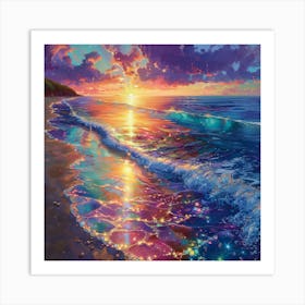 Dreamy Sunset on the Beach Art Print