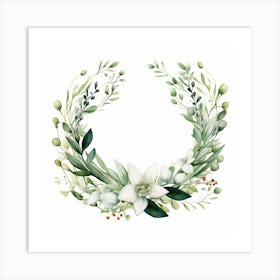 Floral Wreath 1 Art Print