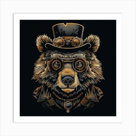 Steampunk Bear 3 Art Print