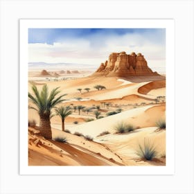 Sahara Desert Landscape 17 Art Print