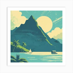 A Tahiti In French Polynesia Minimal Illustratio 1720357241 3 Art Print