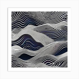 Abstract Wave Pattern 1 Art Print