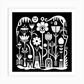 Flowers In The Garden Art Print