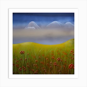 Distant Mountains Art Print