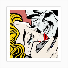 CREEPY KISS Art Print