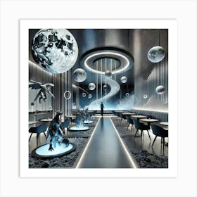 A Futuristic Interior Design For A Lunar Themed Re 1024x1024 Art Print