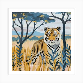 Tiger Pastel Illustration 2 Art Print