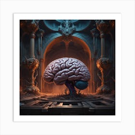 Brain In A Room Art Print