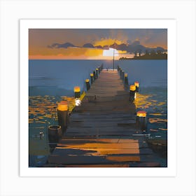 Abandoned dock Art Print