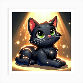 Feline Cat Creative Artwork Illustration 129 Art Print