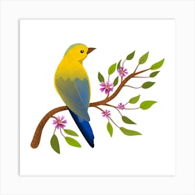 Bird On A Branch Art Print