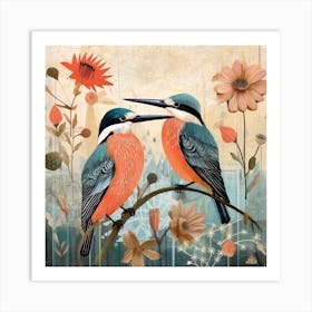 Bird In Nature Kingfisher 2 Art Print