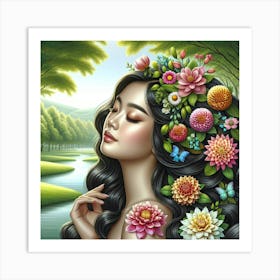 Flower Girl Art Print