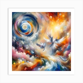 Doves In The Sky Art Print