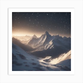 Mountain Landscape - Mountain Stock Videos & Royalty-Free Footage 1 Art Print