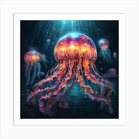 Jellyfish Underwater Art Print