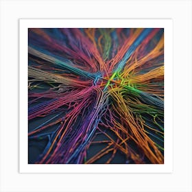 Colorful Wires 25 Art Print