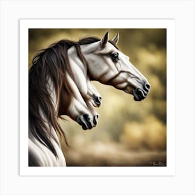 Three Horses Art Print