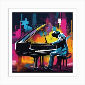 Jazz Pianist Art Print