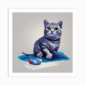 Kitten Painting 1 Art Print