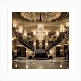 Grand Hotel Lobby Art Print