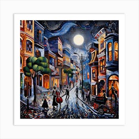 San Francisco Nightlife Art Print