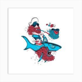 Shark Sailor S Art Print