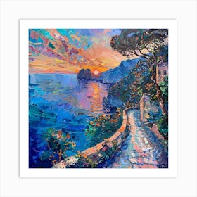 Amalfi Coast Sunset 2 Art Print