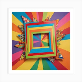 Rainbow Frame Art Print