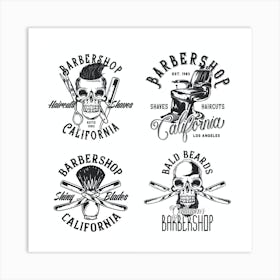 Barbershop Logo Art Print